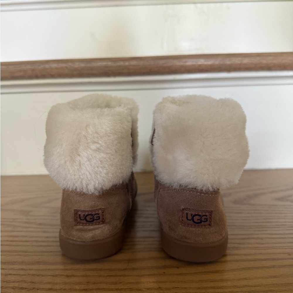 UGG Brown and Cream Shearling Boots